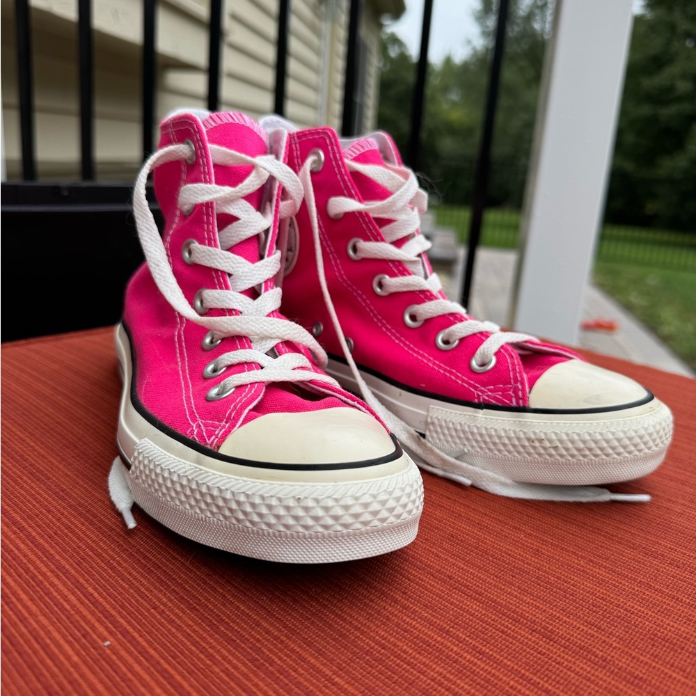 Hot Pink High Top Women’s Converse Sneakers